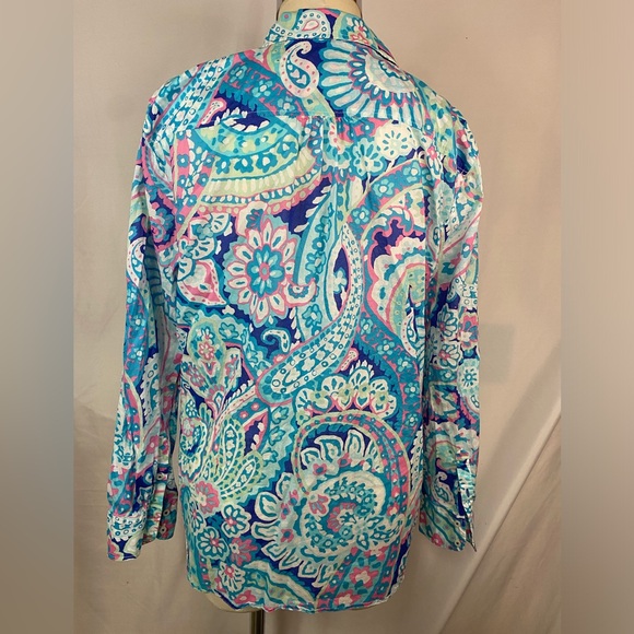 Talbots Long Sleeve Button Up Blouse Women’s XL - Picture 2 of 4